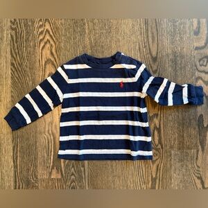 Polo Striped Navy and White Kids Shirt